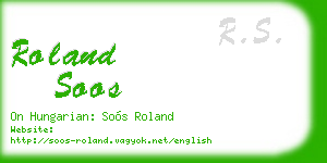 roland soos business card