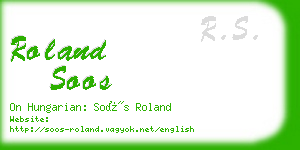 roland soos business card